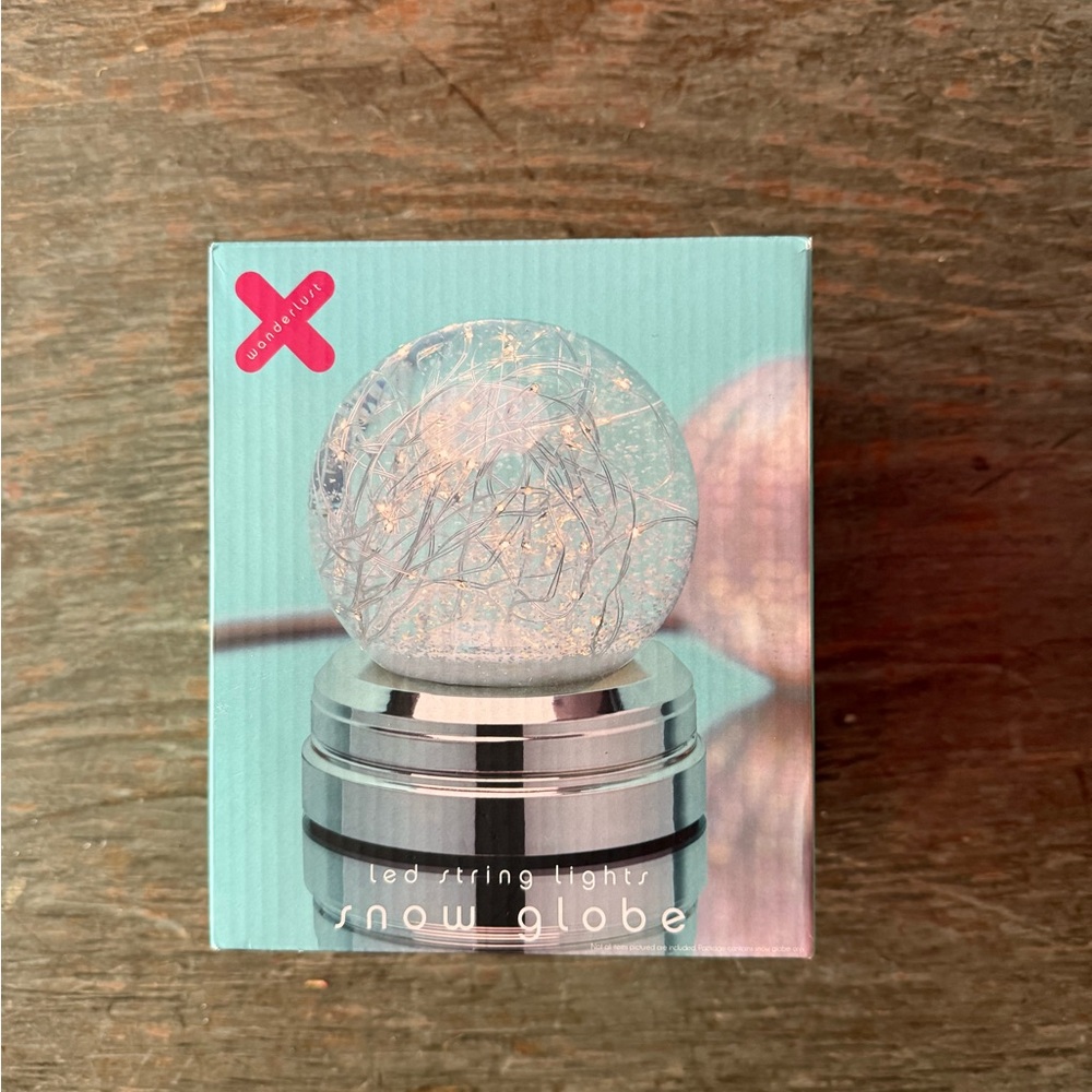 Kohl's LED String Lights Snow Globe - Silver and White